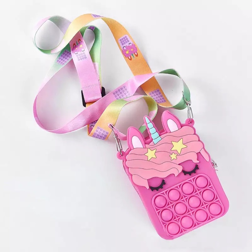 Pink Pop it Unicorn purse